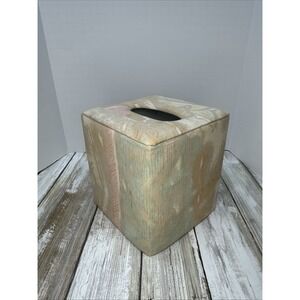 VTG‎ 80's Croscill Cotswold Tissue Cover Desert Mist Fabric Shabby Chic Cottage